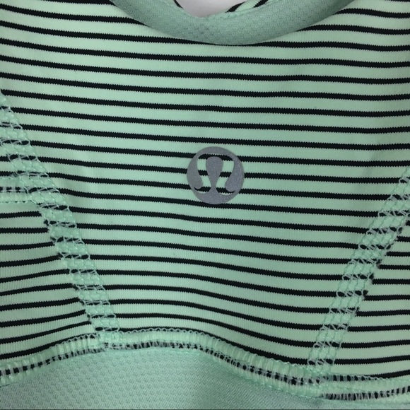 LULULEMON Tame Me Tank Top Fresh Teal Mini Hyper Stripe Loose Fit Luxstreme 2 - Picture 10 of 14